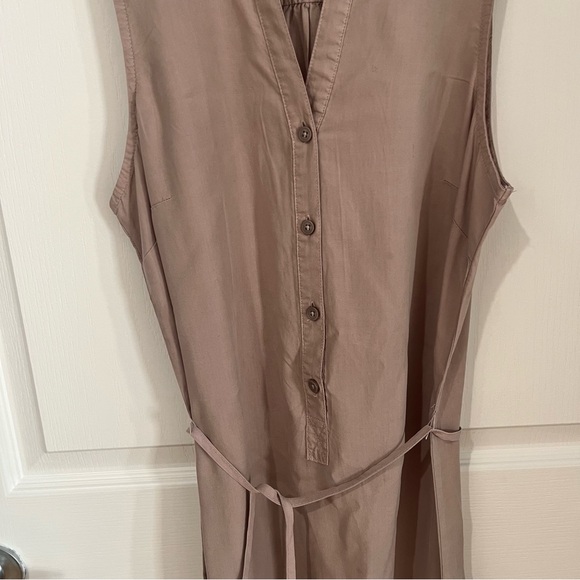 Thread & Supply Button-Down Tan Midi Dress - Picture 5 of 11